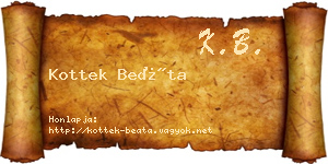 Kottek Beáta névjegykártya